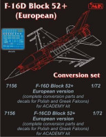 CMK 7156 F-16D Block 52+Europe conv. set for ACA 1/72