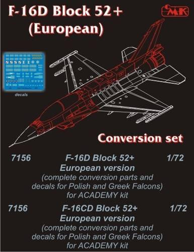 CMK 7156 F-16D Block 52+Europe conv. set for ACA 1/72