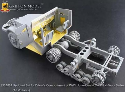 Griffon Model L35A037 pdate Set for Driver’s Compartment of WW II American M2 / M3 Half-Track Series (All Variants)