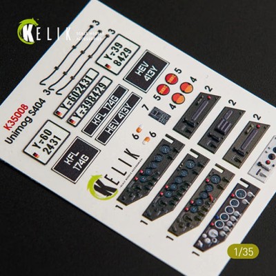 Reskit K35008 Unimog 404 - Interior 3D Decal (ICM) 1/35