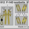 Eduard FE1512 F-14D seatbelts STEEL (G.W.H.) 1/48