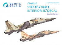 Quinta studio QD48210 F-5F-2 (AFV club) 3D Декаль интерьера кабины 1/48