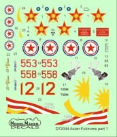 Model Maker Decals D72044 Asian Fulcrums part 1 1/72