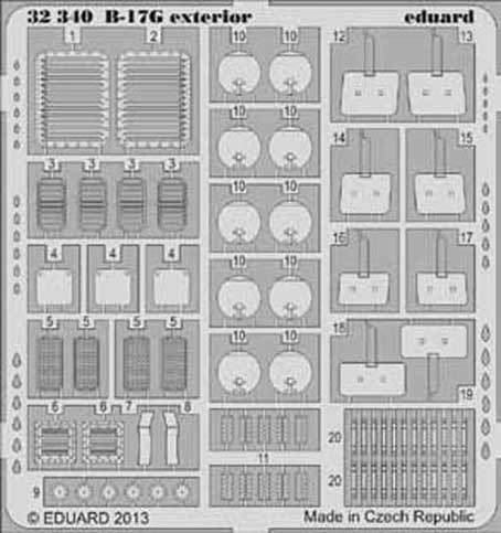 Eduard 32340 B-17G exterior
