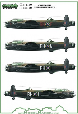 Model Maker Decals MD48169 Avro Lancaster in Polish service part II 1/48