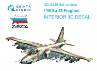 Quinta studio QD48249 Су-25 (Звезда) 3D Декаль интерьера кабины 1/48