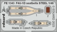 Eduard FE1343 F4U-1D seatbelts STEEL (HOBBYB) 1/48