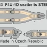 Eduard FE1343 F4U-1D seatbelts STEEL (HOBBYB) 1/48