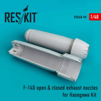 Reskit RSU48-0098 F-14 (D) open & closed exhaust nozzles (HAS) 1/48