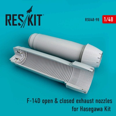 Reskit RSU48-0098 F-14 (D) open &amp; closed exhaust nozzles (HAS) 1/48