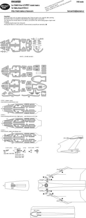 New Ware M1091 Mask Su-17UM3 Fitter-G EXPERT (HOBBYB 81759) 1/48