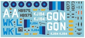 LPS Hobby LPM-72008 1/72 P-47D Decals (RAF Thunderbolts in SEAC)