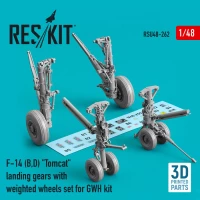 Reskit U48262 F-14 B,D Tomcat land.gears w/ weighted wheels 1/48