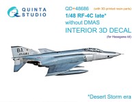 Quinta studio QD+48686 RF-4C Phantom II (late без DMAS) (Hasegawa) (с 3D-печатными деталями) 1/48