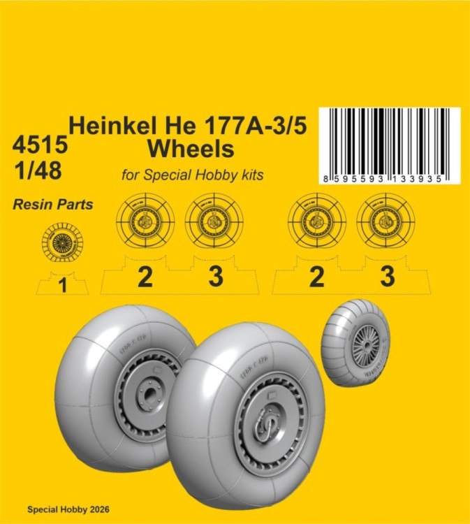 CMK SP4515 Heinkel He 177A-3/5 Wheels (SP.HOBBY) 1/48