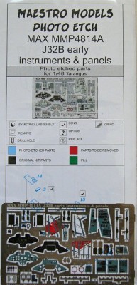 Maestro Models MMCP-4814 1/48 SAAB J32B early - interior (colour PE set)