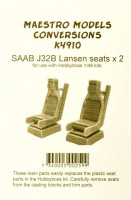 Maestro Models MMCK-4910 1/48 SAAB J32B Lansen - seats (2 pcs.)