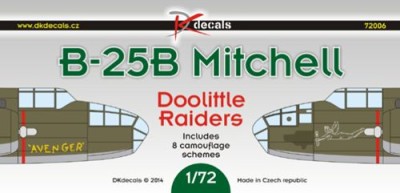 Dk Decals 72006 B-25B Mitchell - Doolitle Raiders (8x camo) 1/72