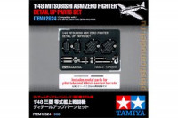 Tamiya 12624 Детали фототравления для A6M ZERO Fighter ( ремни, 2 пушки, башмаки для колес, трубка Пито) 1/48