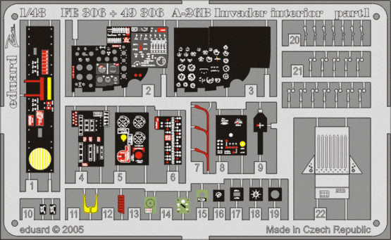 Eduard FE306 A-26B interior REV/MON