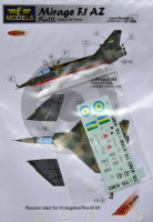 LF Model C7250 Decals Mirage F.1 AZ Gabon AF (incl. resin) 1/72