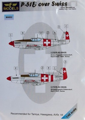 LF Model M4802 Mask P-51B over Switzerland (TAM/HAS/AIRF) 1/48