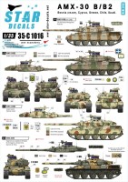 Star Decals 35-C1016 International AMX-30B and AMX-B2. Bosnia, Greece, Cyprus, Chile, Saudi. [AMX-30B2 French Main Battle Tank] 1/35