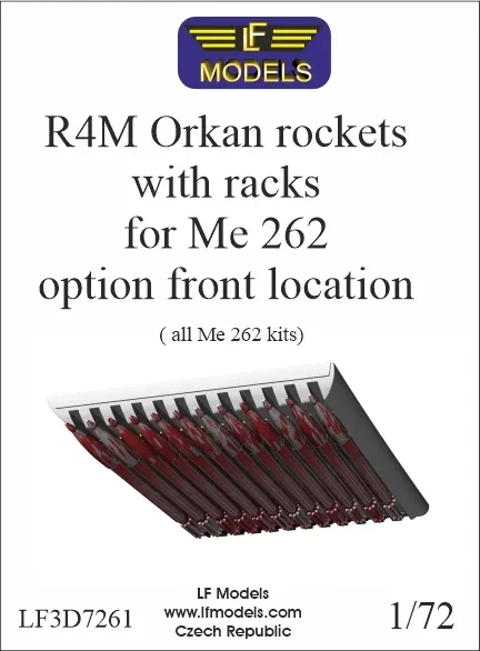 Lf Model 3D7261 R4M Orkan rockets w/ racks - front location 1/72