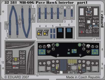 Eduard 32581 MH-60G interior 1/32 ACA/MRC