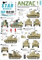 Star Decals 35-C1147 ANZAC # 1. Australian & NZ AFVs in Mid-East and Africa. M3 Stuart light tanks 1/35
