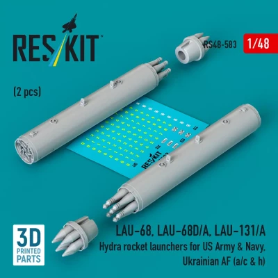 Reskit RS48-583 LAU-68/68D/A, LAU-131/A Hydra rocket launcher 1/48