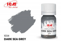 ICM C1034 Темно-серая морская(Dark Sea Grey), краска акрил, 12 мл