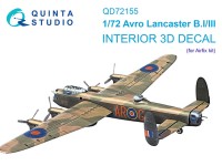 Quinta Studio QD72155 Avro Lancaster B.I/III (Airfix) 1/72