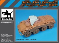 Black Dog T35287 Sd.Kfz.234/1 Puma Canvas NВ°2 (designed to be used with Italeri kits) 1/35