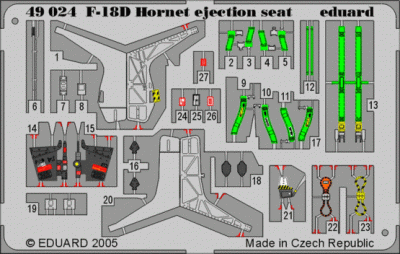 Eduard 49024 F-18D ejection seat HAS