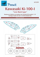 Peewit M72299 Canopy mask Ki-100-I Low-Back type (RS) 1/72