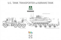 Takom 5002X M1070 & M1000 70 Ton Tank Transporter w/ Abrams 1/72