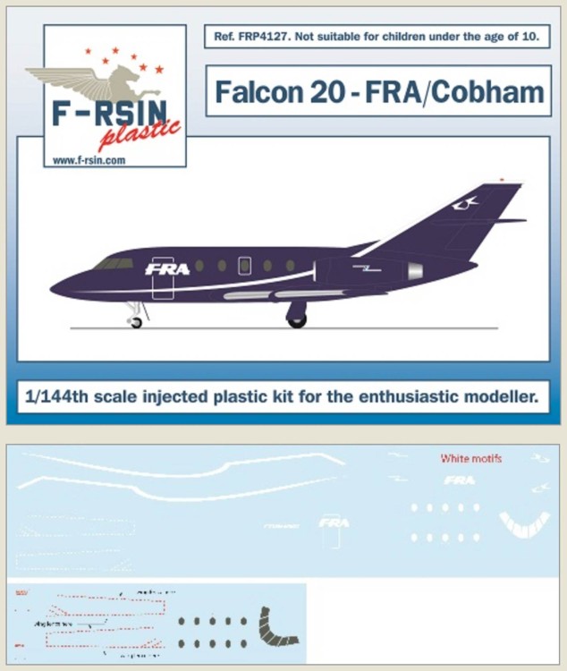 F-rsin Plastic FRP4127 Dassault Falcon 20 FRA/Cobham 1/144