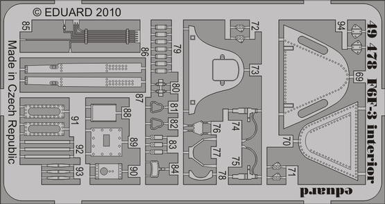 Eduard 49478 F6F-3 interior S.A. Hobby Boss
