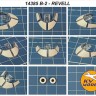 KV Models 14385 B-2 Stealth Bomber (REVELL #6343, #04070) + маски на диски и колеса REVELL US 1/144