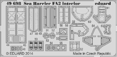 Eduard 49698 1/48 Фототравление для Sea Harrier FA2 interior S. A.