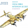 Quinta studio QD32129 Hs 129B-2 (Zoukei-Mura) 3D Декаль интерьера кабины 1/32