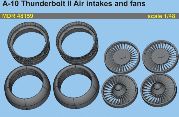 Metallic Details MDR48159 Fairchild A-10A/A-10B/A-10C Thunderbolt II Air intakes and fans 1/48