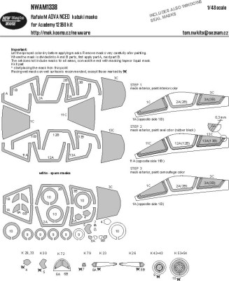 New Ware M1338 Mask Rafale M ADVANCED (ACAD 12368) 1/48