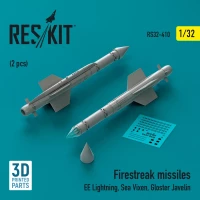 Reskit 32410 Firestreak missiles (2 pcs.) 1/32