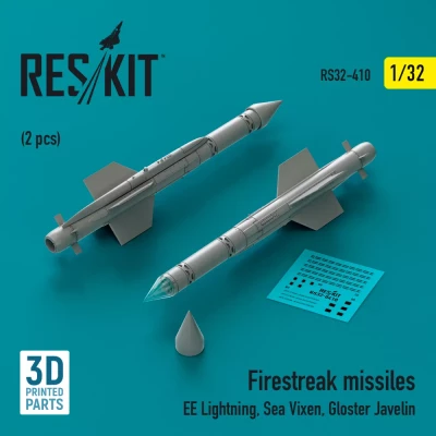 Reskit 32410 Firestreak missiles (2 pcs.) 1/32