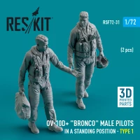 Reskit F72031 OV-10D+ 'Bronco' male pilots standing Type 1 1/72