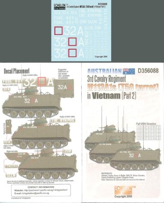 Echelon FD D356088 RAAC 3rd Cav Rgt APC M113A1s in Vietnam (Pt2) 1/35