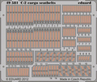 Eduard 49581 C-2 cargo seatbelts 1/48