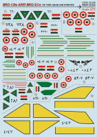 Print Scale 72-126 MiG-19s and MiG-21s of the Arab Air Force Wet decal 1/72